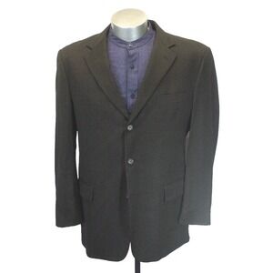 mens dark brown Jos A Bank‎ all season wool blazer jacket sport suit coat 43 R